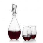 Juliette Decanter & Laurent Stemless Wine with Logo