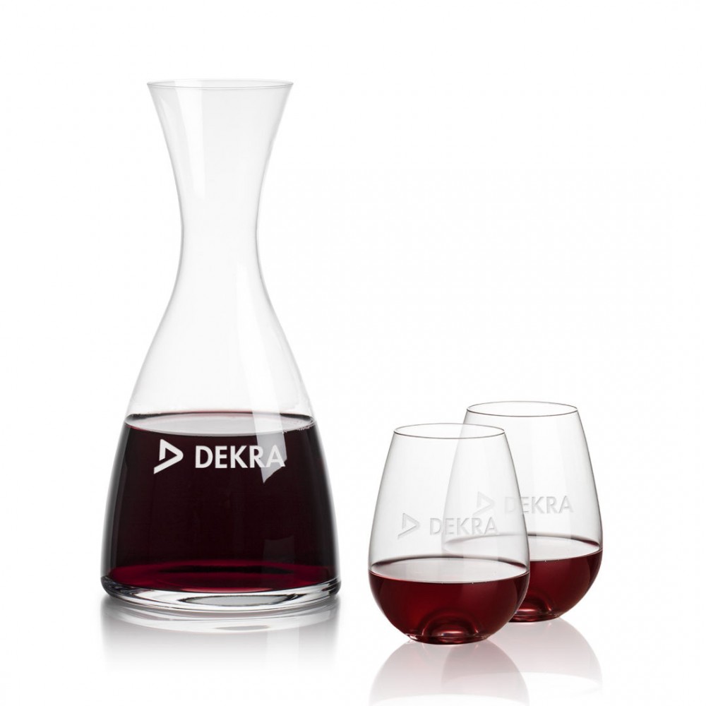 Customized Barham Carafe & Edderton Stemless Wine Customized Barham Carafe & Edderton Stemless Wine