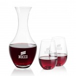 Logo Branded Oldham Carafe & Boston Stemless Wine