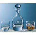 Barrel Decanter w/ 2 Glasses (3 Piece Set) Custom Imprinted