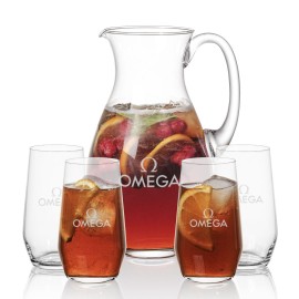 Charleston Pitcher & 4 Germain Beverage with Logo  Charleston Pitcher & 4 Germain Beverage with Logo