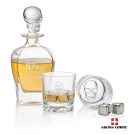 Promotional Delrina Scull Decanter Set & Ice Cubes