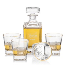 Logo Branded Santana Decanter & 4 OTR Set