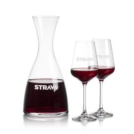 Barham Carafe & Breckland Wine with Logo