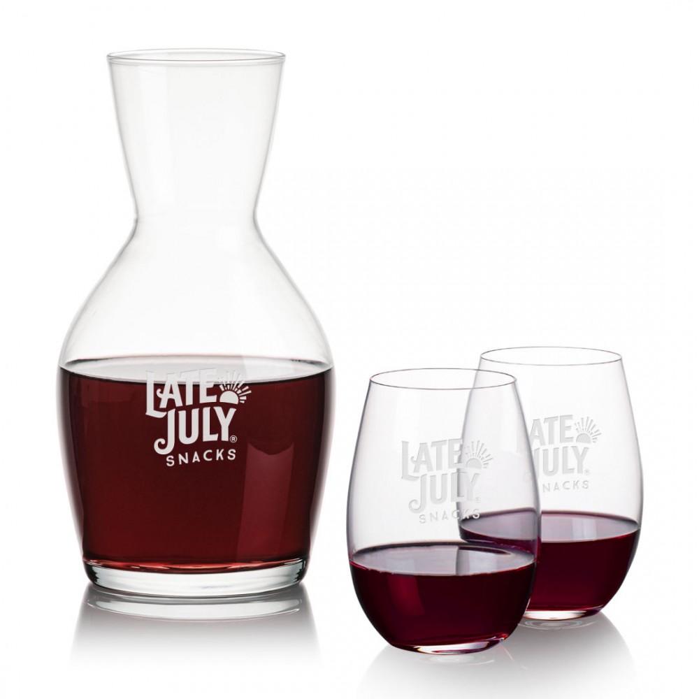 Westwood Carafe & Laurent Stemless with Logo Westwood Carafe & Laurent Stemless with Logo