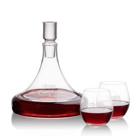 Ashby Decanter & Redmond Stemless Wine with Logo