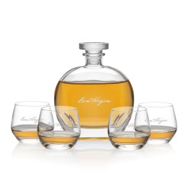 Logo Branded Bexley Decanter & 4 On-the-Rocks  Logo Branded Bexley Decanter & 4 On-the-Rocks