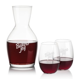 Customized Westwood Carafe & 2 Carlita Stemless  Customized Westwood Carafe & 2 Carlita Stemless