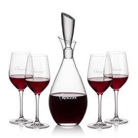 Juliette Decanter & 4 Lerthbridge Wine with Logo