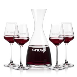 Barham Carafe & 4 Bretton Wine with Logo