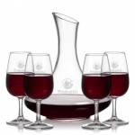 Kanata Carafe & 4 Vantage Wine with Logo