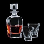 Custom Engraved Chesswood Decanter & 2 On-the-Rocks