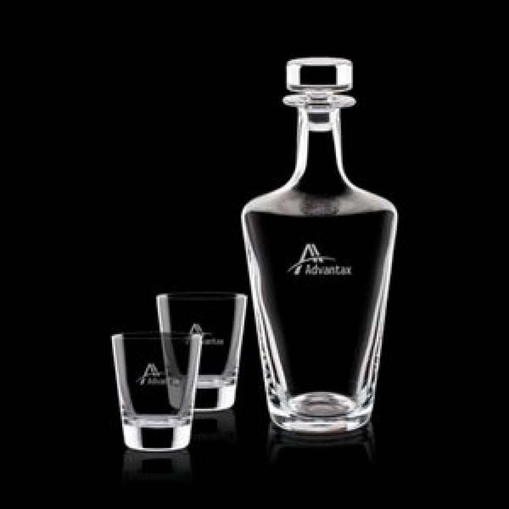 Custom Imprinted Frazier Decanter & 2 On-the-Rocks Custom Imprinted Frazier Decanter & 2 On-the-Rocks