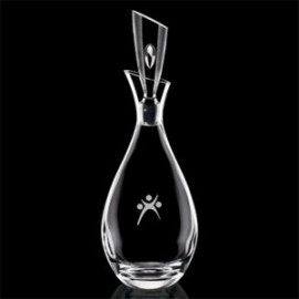 Logo Branded Juliette Decanter & Lid - 32oz Crystalline