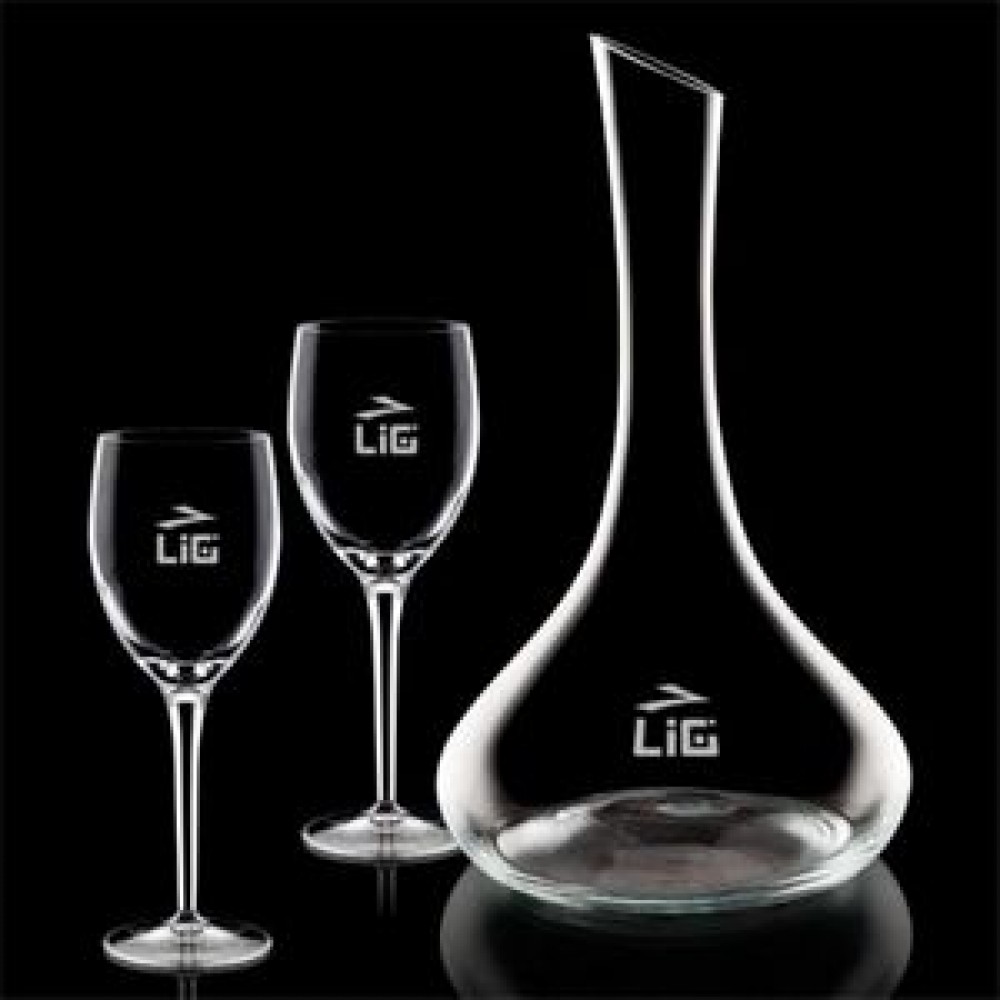 Celina Carafe & 2 Wine Custom Engraved Celina Carafe & 2 Wine Custom Engraved