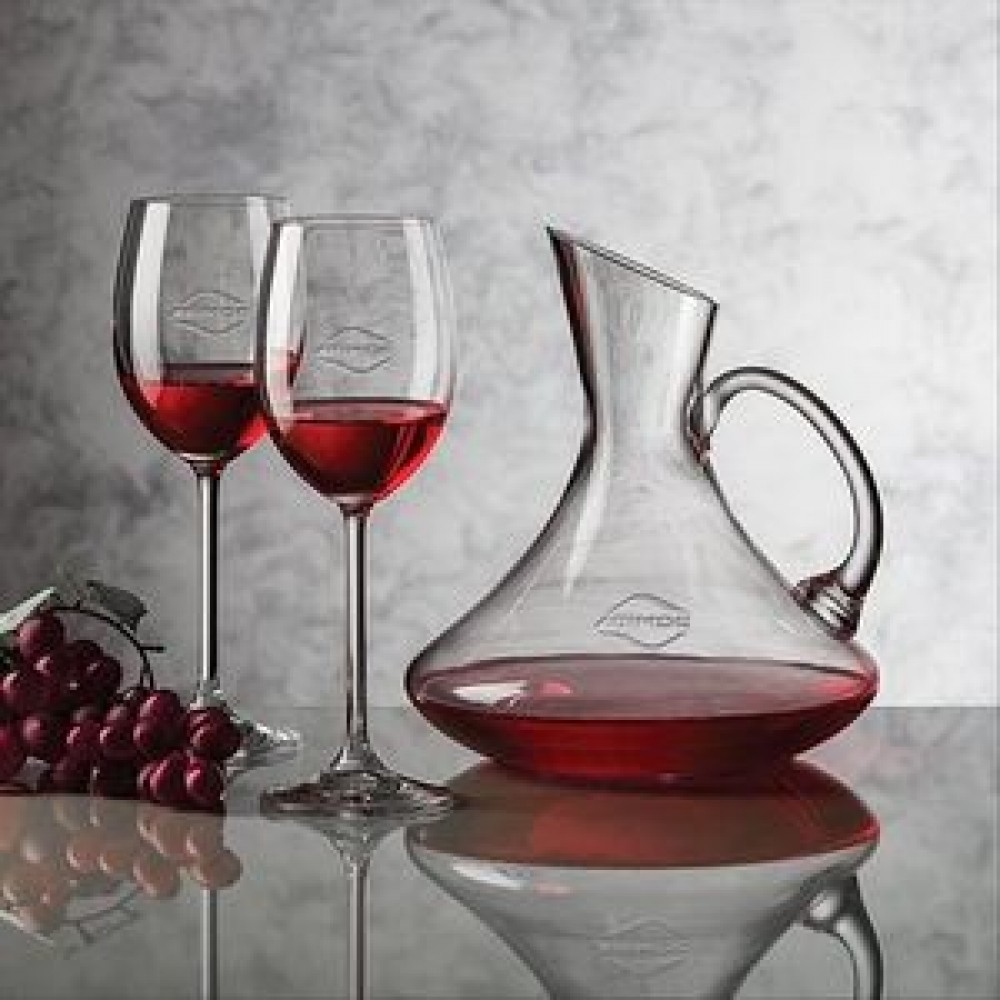Custom Imprinted Bearden Carafe & 2 Wine Glasses Custom Imprinted Bearden Carafe & 2 Wine Glasses