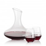 Innisfil Carafe & Reina Stemless Wine with Logo