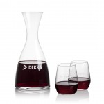 Barham Carafe & Germain Stemless Wine with Logo