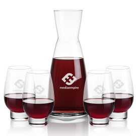 Logo Branded Winchester Carafe & 4 Glenarden Stemless