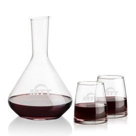 Terrassa Carafe & 2 Telford Slemless Wine with Logo