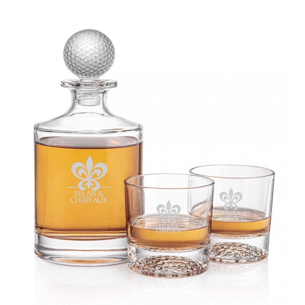 Fairway Golf Decanter Set with Logo Fairway Golf Decanter Set with Logo