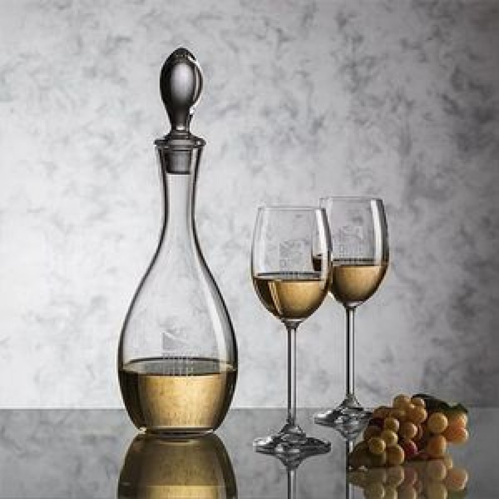 Malvern Decanter & 2 Wine Glasses Logo Branded Malvern Decanter & 2 Wine Glasses Logo Branded