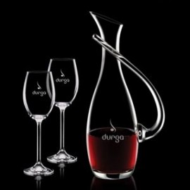 Uxbridge Carafe & 2 Wine with Logo  Uxbridge Carafe & 2 Wine with Logo