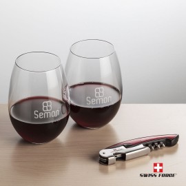 Swiss Force Opener & 2 Carlita Wine - Red with Logo