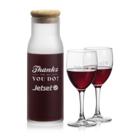 Yarmouth Carafe & 2 Carberry Wine with Logo