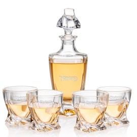 Personalized Seneca Decanter & 4 On-the-Rocks  Personalized Seneca Decanter & 4 On-the-Rocks