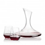Madagascar Carafe & Bretton Stemless Wine with Logo