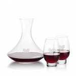 Senderwood Carafe & Glenarden Stemless Wine with Logo