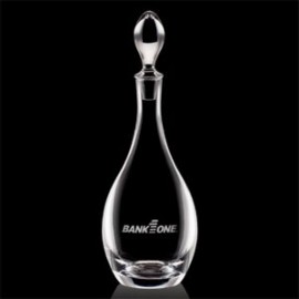 Malvern Decanter & Lid - 32oz Crystalline with Logo