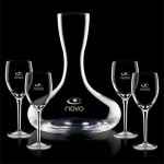 Gabriella Carafe & 4 Wine Custom Engraved