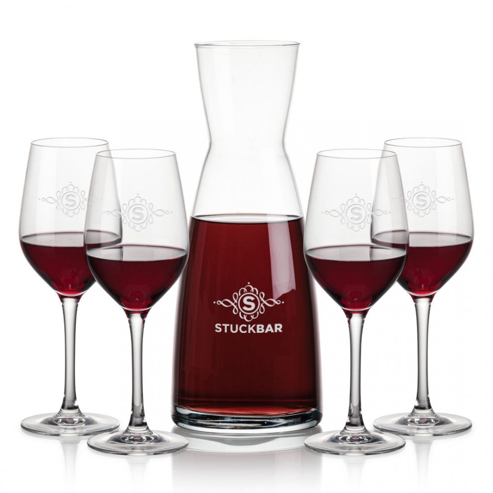Logo Branded Winchester Carafe & 4 Lerthbridge Wine Logo Branded Winchester Carafe & 4 Lerthbridge Wine