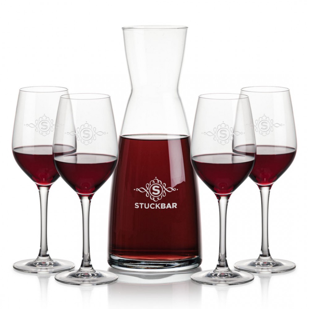 Custom Winchester Carafe & 4 Lerthbridge Wine