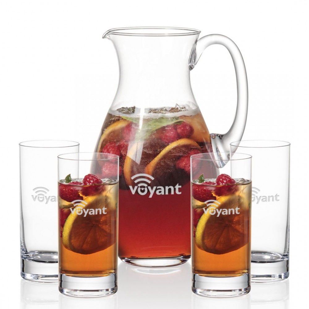 Charleston Pitcher & 4 Dresden Beverage with Logo