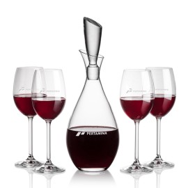 Juliette Decanter & 4 Naples Wine with Logo