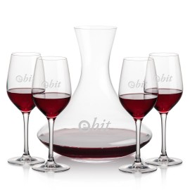 Senderwood Carafe & 4 Lethbridge Wine with Logo