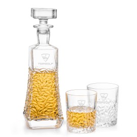 Burnell Decanter & 2 On-the-Rocks with Logo
