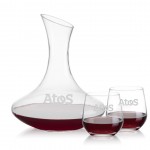 Logo Branded Hampton Carafe & Garland Stemless Wine