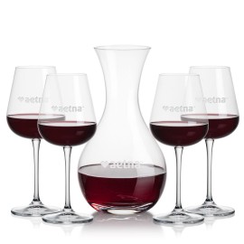 Adelita Carafe & 4 Howden Wine with Logo  Adelita Carafe & 4 Howden Wine with Logo