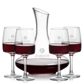 Kanata Carafe & 4 Cherwell Wine with Logo  Kanata Carafe & 4 Cherwell Wine with Logo