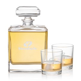 Personalized Maschito Decanter & 2 On-the-Rocks  Personalized Maschito Decanter & 2 On-the-Rocks