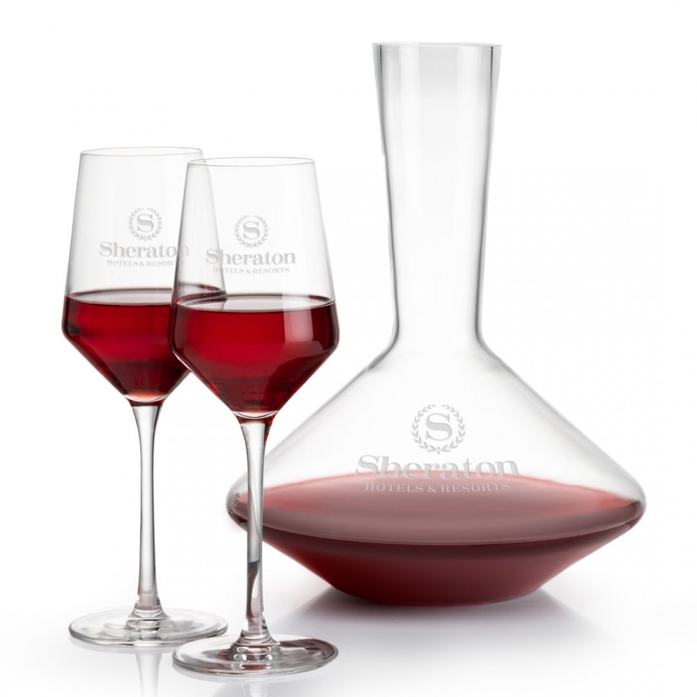 Tucson Carafe & Wine Set with Logo