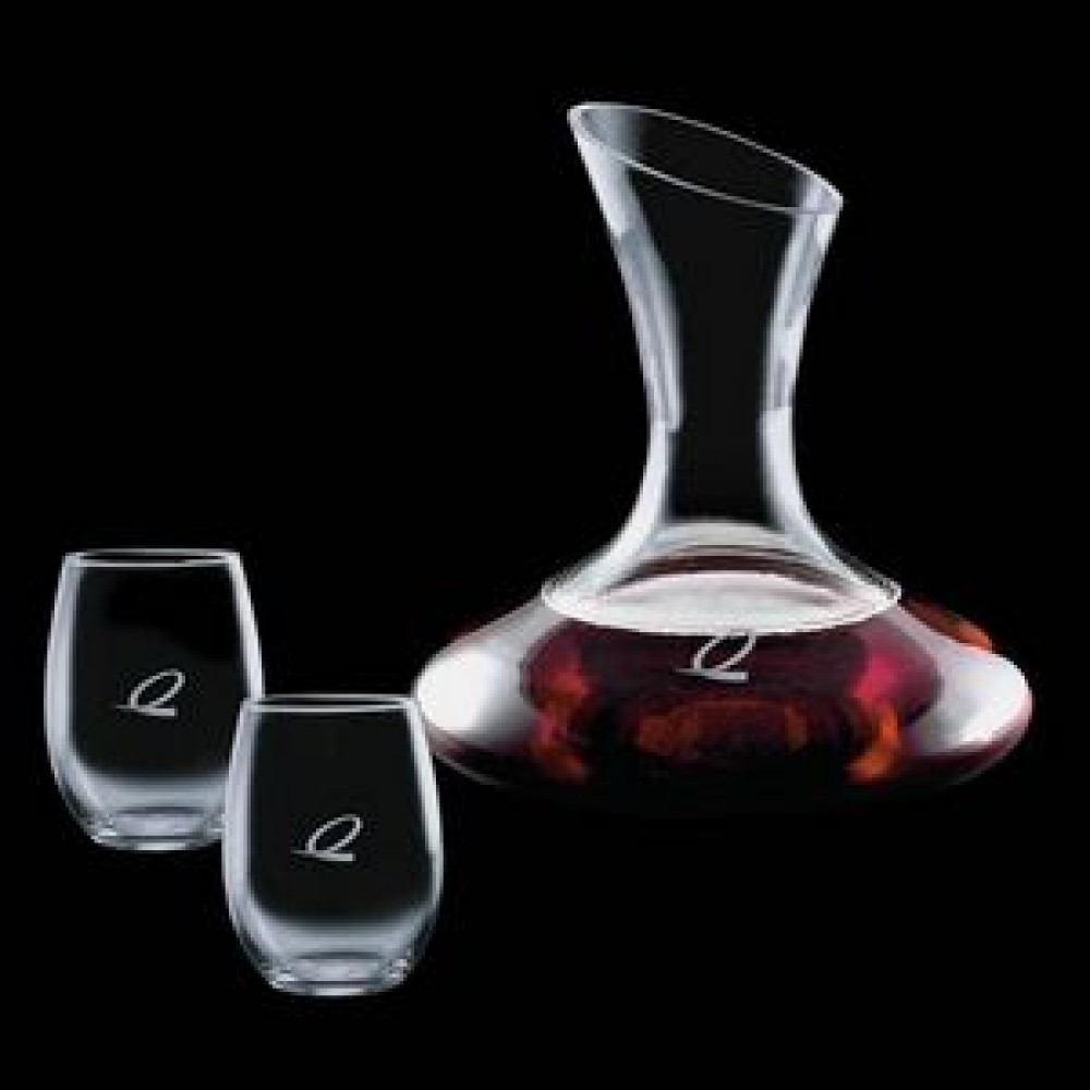 Custom Imprinted Edenvale Carafe & 2 Stanford Wine Custom Imprinted Edenvale Carafe & 2 Stanford Wine
