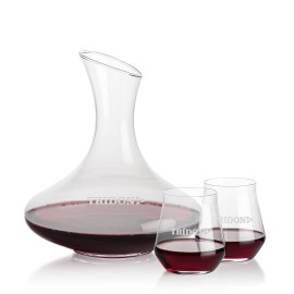 Customized Innisfil Carafe & 2 Bretton Stemless Wine  Customized Innisfil Carafe & 2 Bretton Stemless Wine