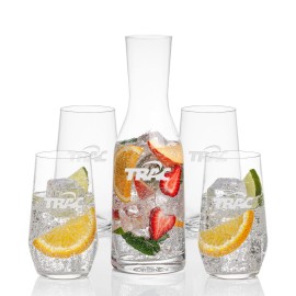 Caldmore Carafe & 4 Germain Beverage with Logo  Caldmore Carafe & 4 Germain Beverage with Logo