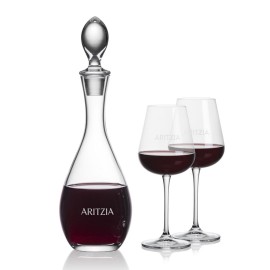 Malvern Decanter & 2 Breckland Wine with Logo  Malvern Decanter & 2 Breckland Wine with Logo