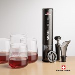 Swiss Force Opener & 4 Dunhill Stemless Wine with Logo